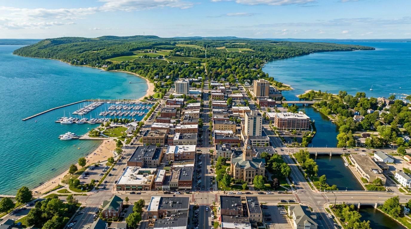 Traverse City, MI cityscape